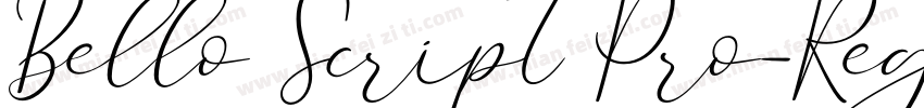 Bello Script Pro-Reg字体转换
